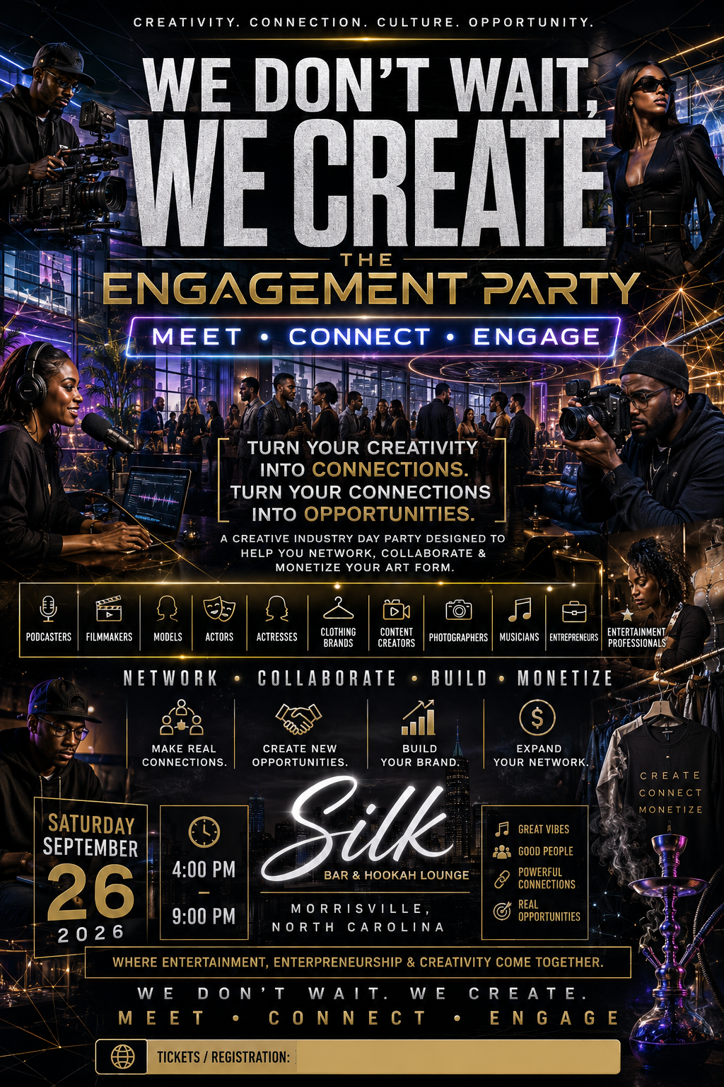 We Don't Wait, We Create event visual